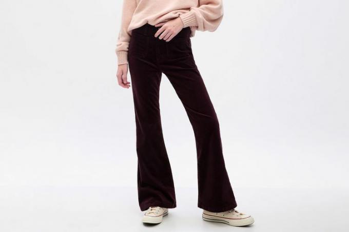 GAP - Pantalon évasé taille haute en velours années 70