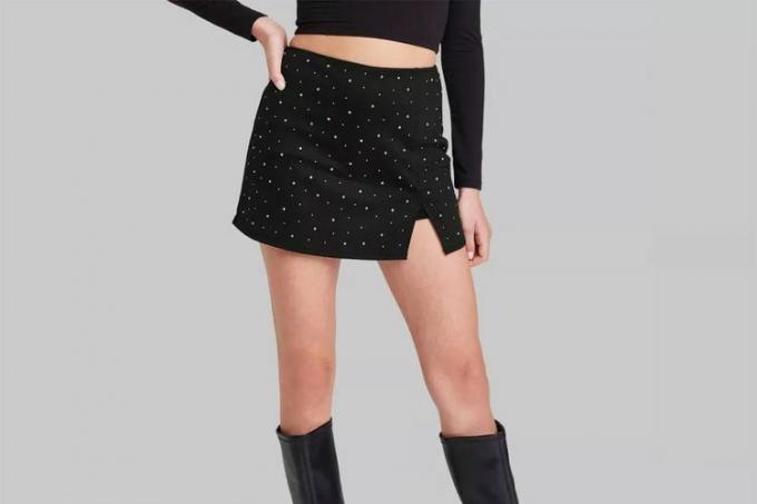 Target Wild Fable Mini-jupe moulante taille haute avec strass pour femme
